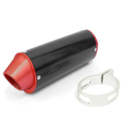 Exhaust Muffler Racing Black / Red