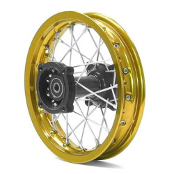 12" rear aluminum rim Racing - Gold axle ø12mm