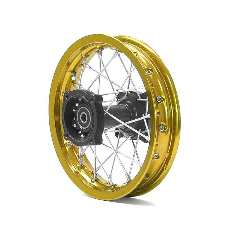 12" rear aluminum rim Racing - Gold axle ø12mm