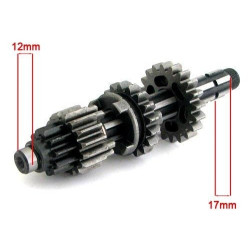 Pit bike Gear - main shaft YX - 154mm ø12mm ø17mm Dirt Bike Mini Moto Cross
