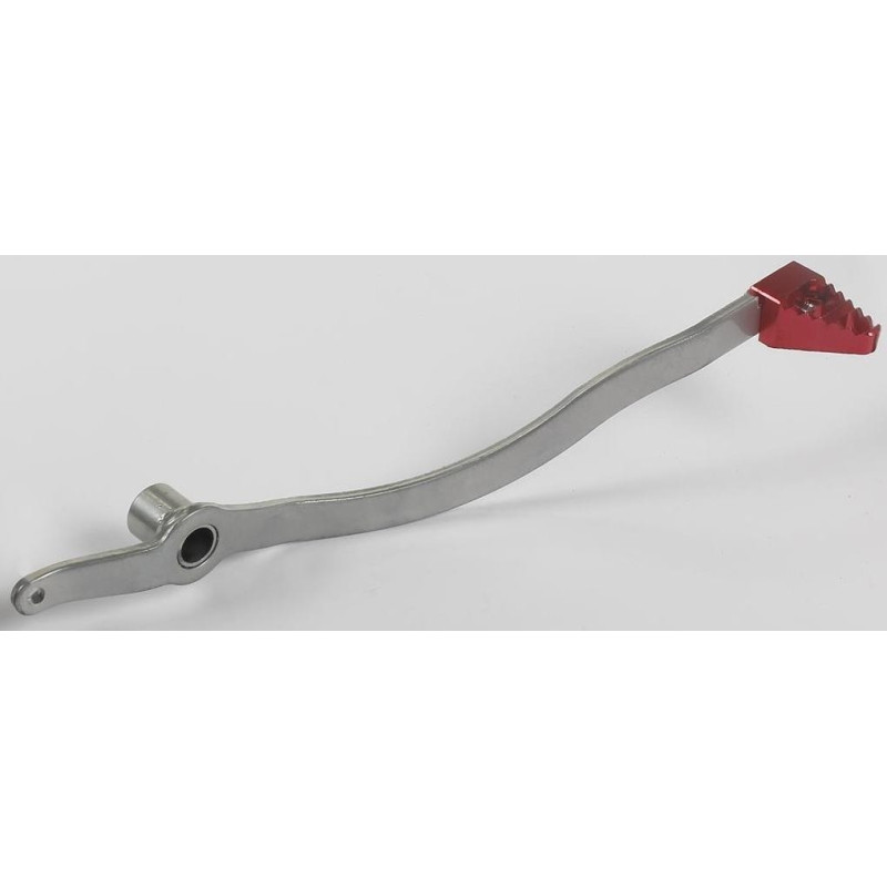 Brake pedal grey CNC Red