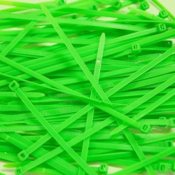 Collier de Serrage - 2.5x200mm - Vert Fluo