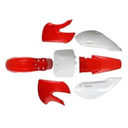 KLX110 Plastic Kit - Red / White