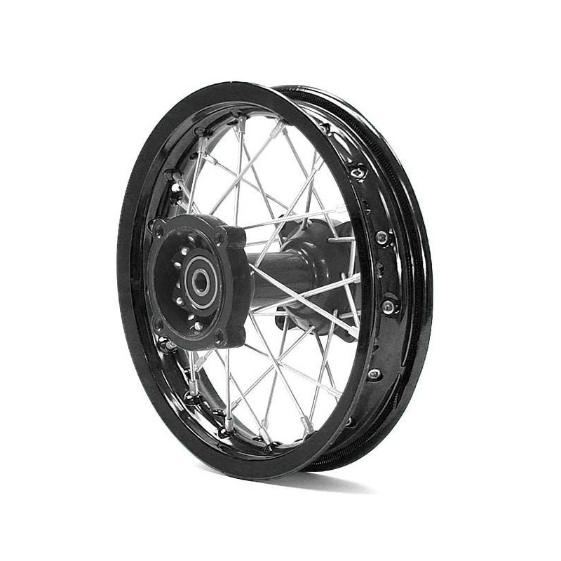 10" rear steel rim Racing - Black axle ø15mm