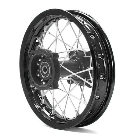 10" rear steel rim Racing - Black axle ø15mm