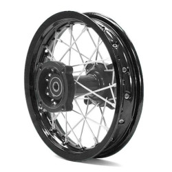 12" rear steel rim Racing - Black axle ø12mm