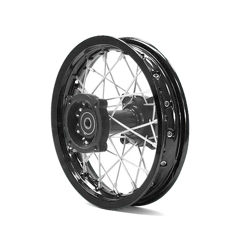 12" rear steel rim Racing - Black axle ø12mm