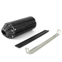 Exhaust muffler CNC - Black - ø28mm