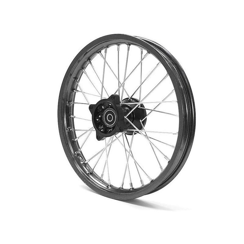 12" front steel rim Racing - Black axle ø15mm